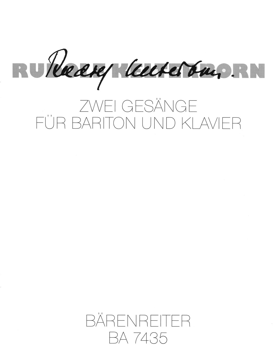 Vorderes Coverbild Zwei Gesänge nach Gedichten von Erika Burkart (1990)