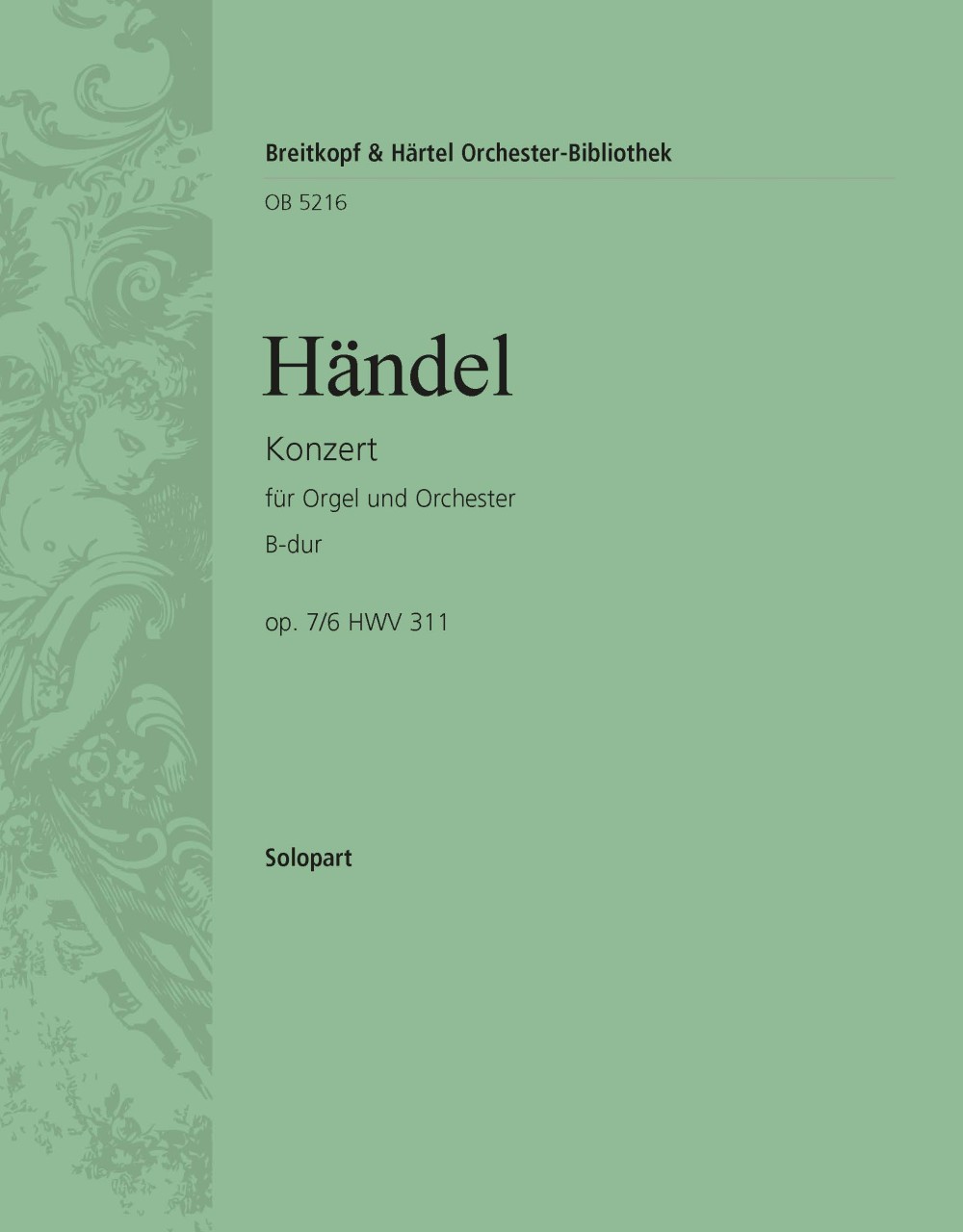 Vorderes Coverbild Konzert für Orgel und Orchester Nr. 6 B-Dur op. 7/6 HWV311