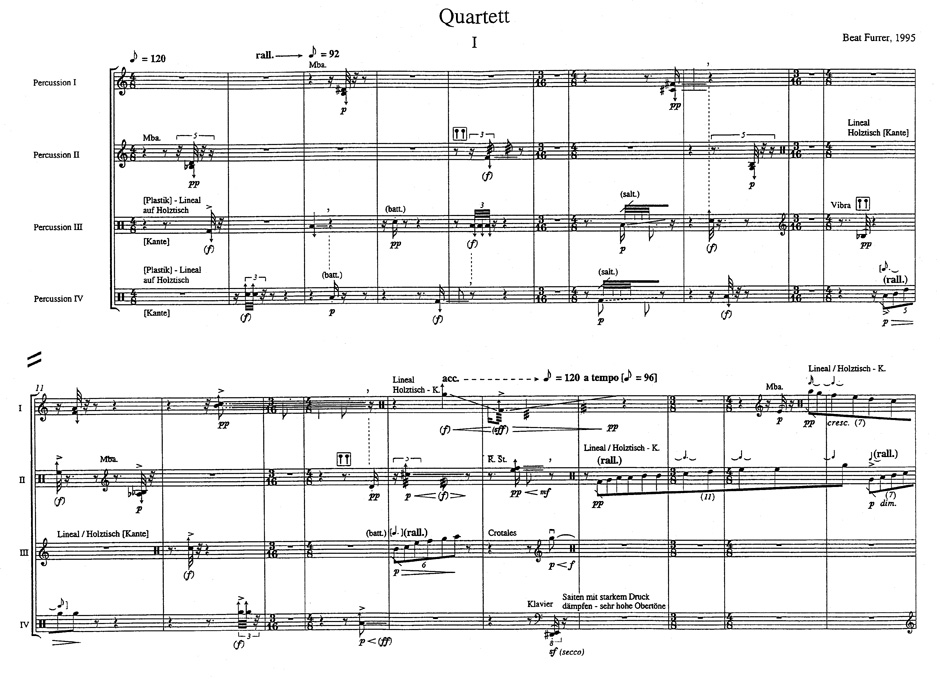 Anderes Coverbild Quartett für Schlagzeuger (1995)