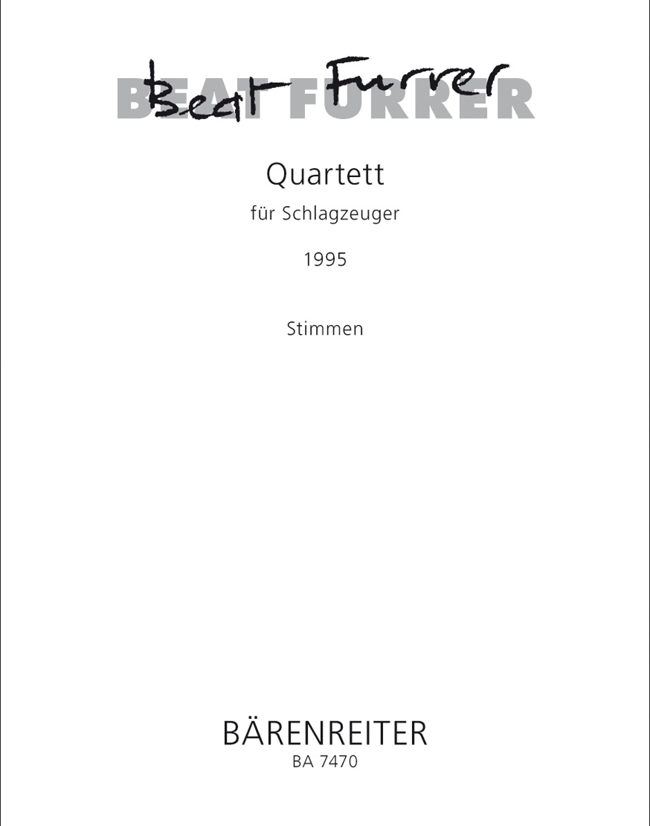 Vorderes Coverbild Quartett für Schlagzeuger (1995)