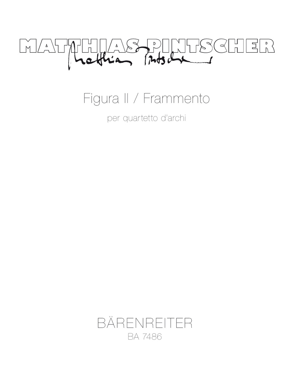 Vorderes Coverbild Figura II / Frammento per quartetto d'archi (1997)