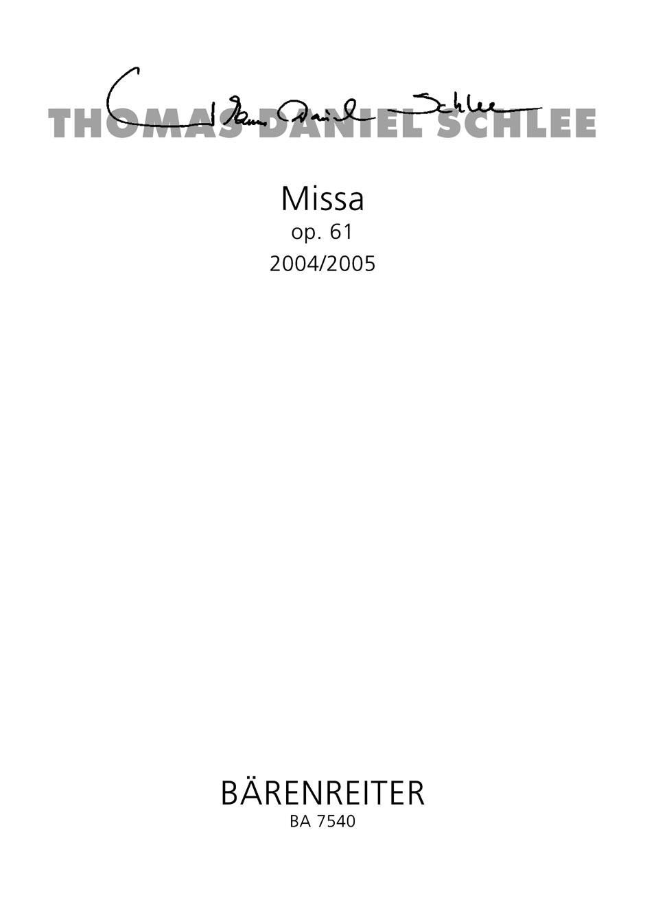 Vorderes Coverbild Missa op. 61 (2004/2005)