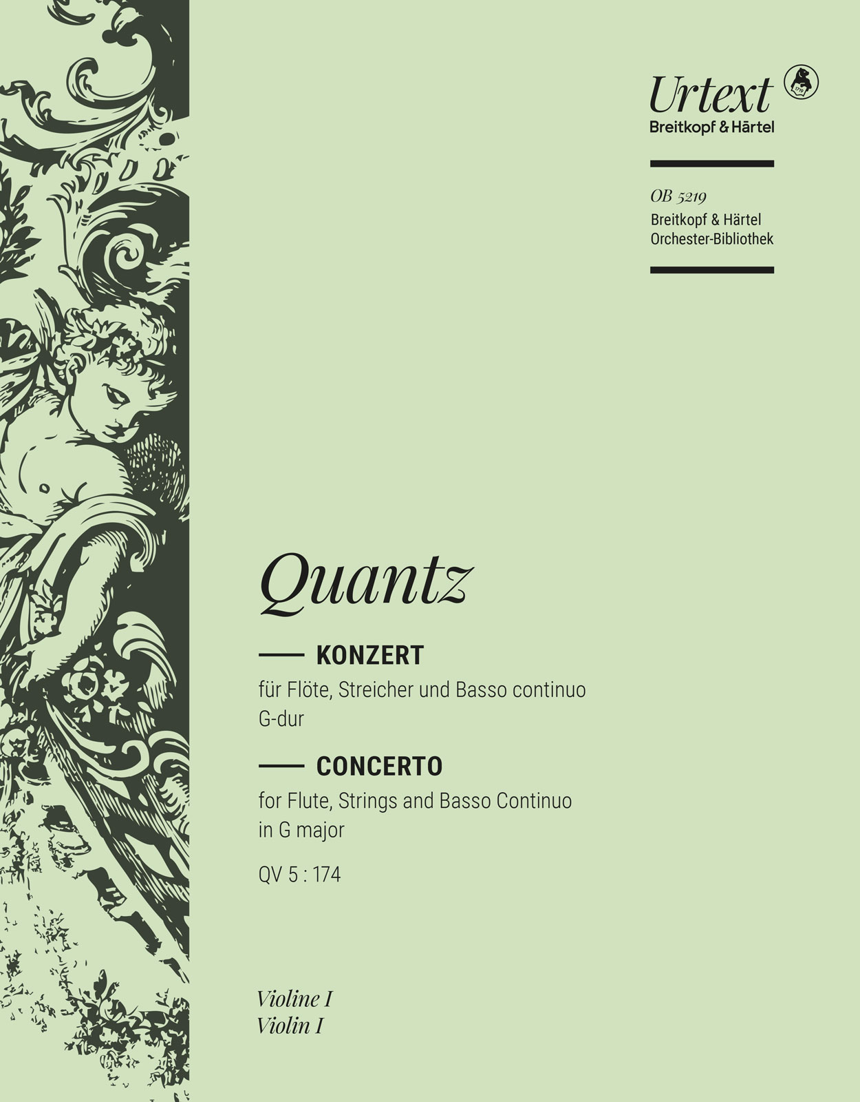 Vorderes Coverbild Konzert für Flöte, Streicher und Basso continuo G-Dur QV 5/174 "Flötenkonzert"
