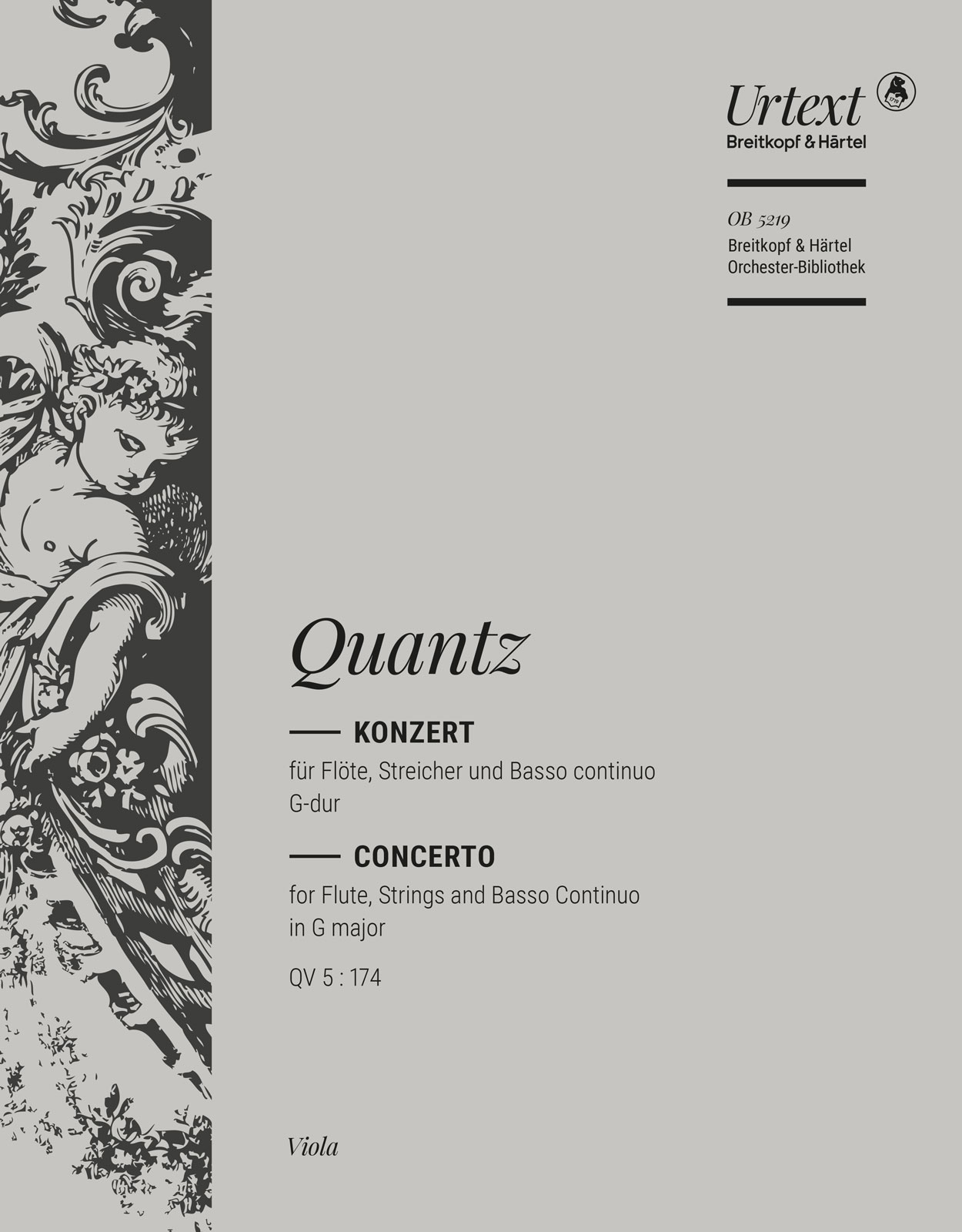 Vorderes Coverbild Konzert für Flöte, Streicher und Basso continuo G-Dur QV 5/174 "Flötenkonzert"