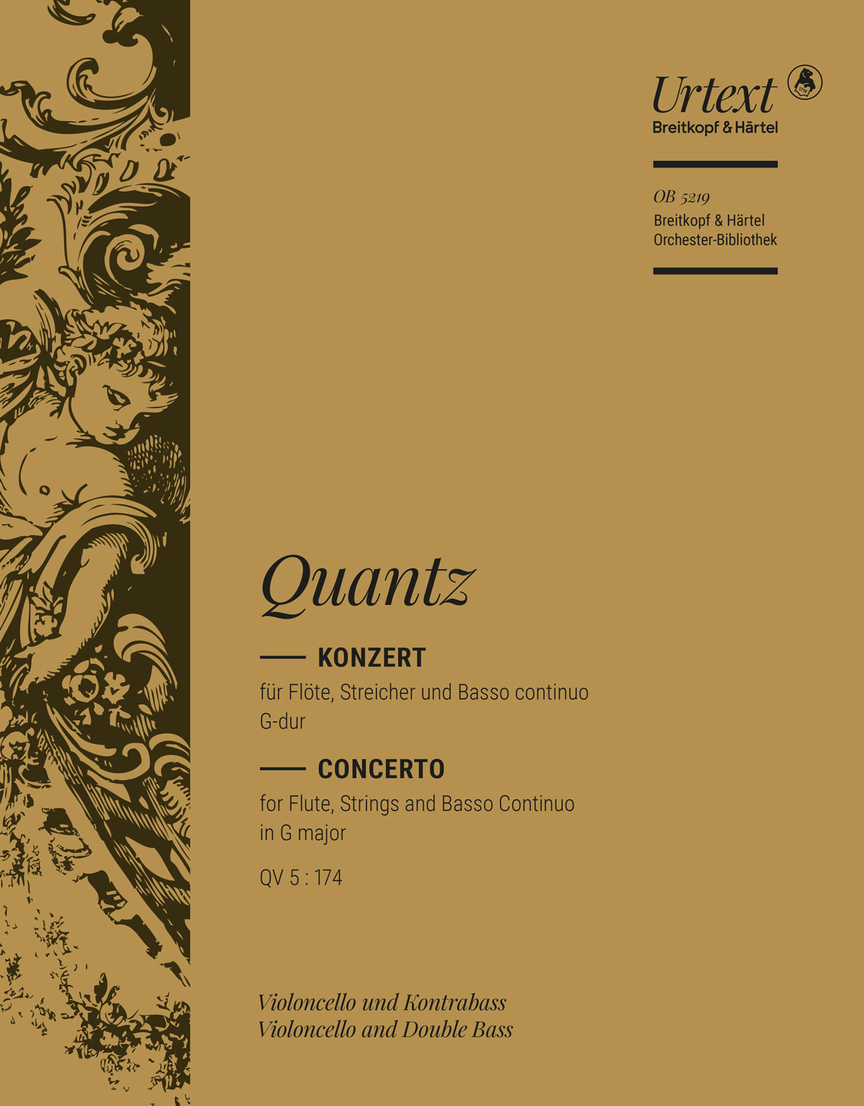 Vorderes Coverbild Konzert für Flöte, Streicher und Basso continuo G-Dur QV 5/174 "Flötenkonzert"