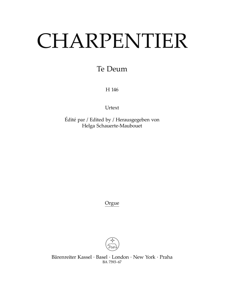 Vorderes Coverbild Te Deum D-Dur H 146