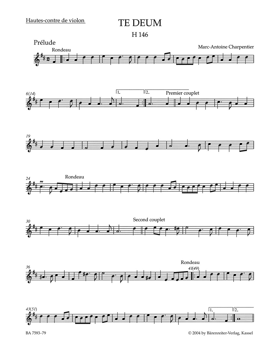 Vorderes Coverbild Te Deum D-Dur H 146