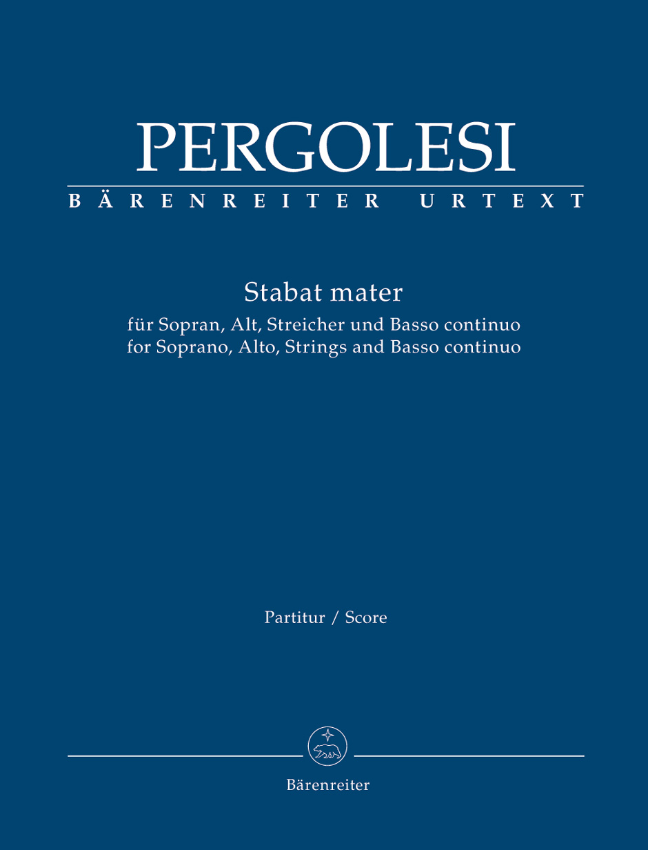 Vorderes Coverbild Stabat mater für Sopran, Alt, Streicher und Basso continuo