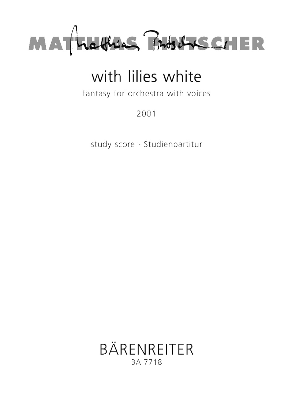 Vorderes Coverbild with lilies white (2001)