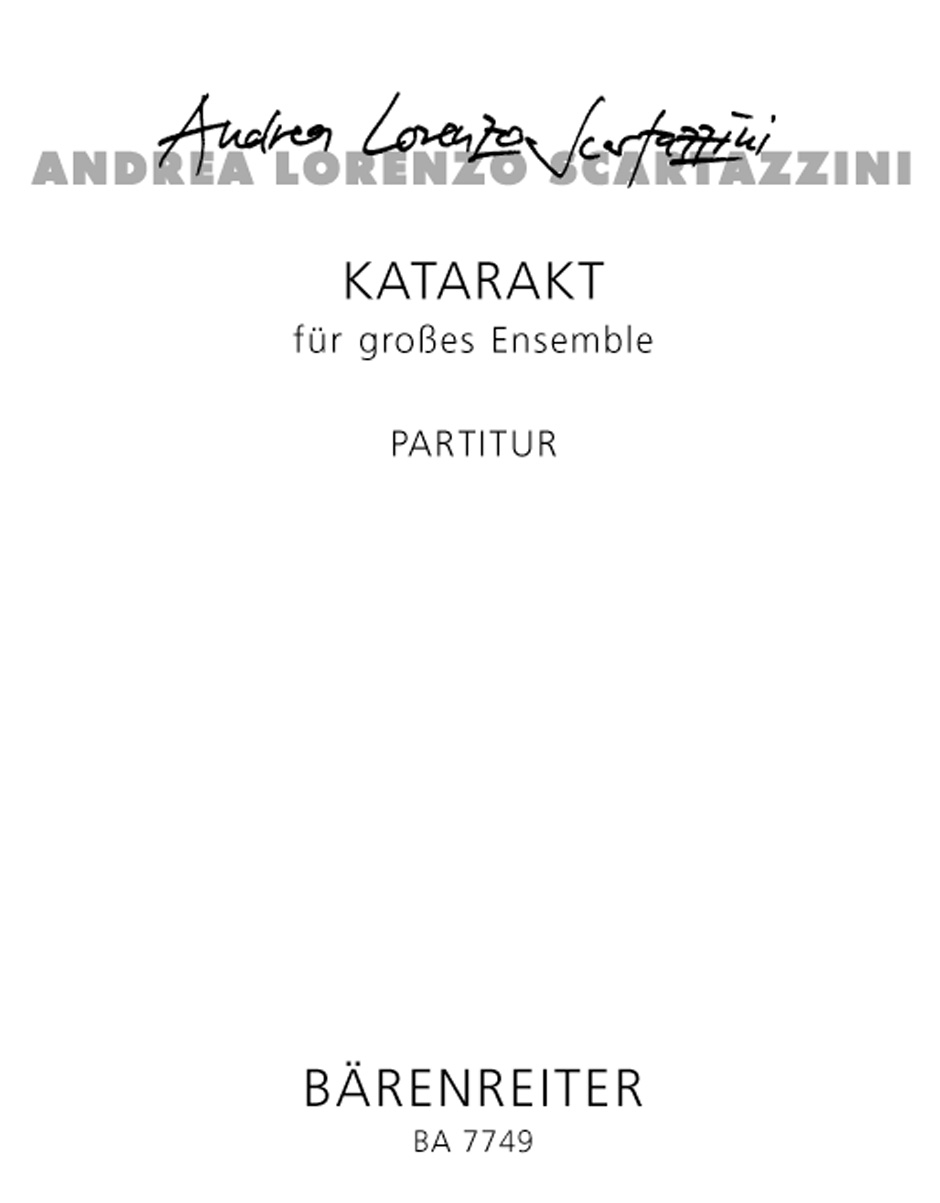 Vorderes Coverbild Katarakt für großes Ensemble (2003)