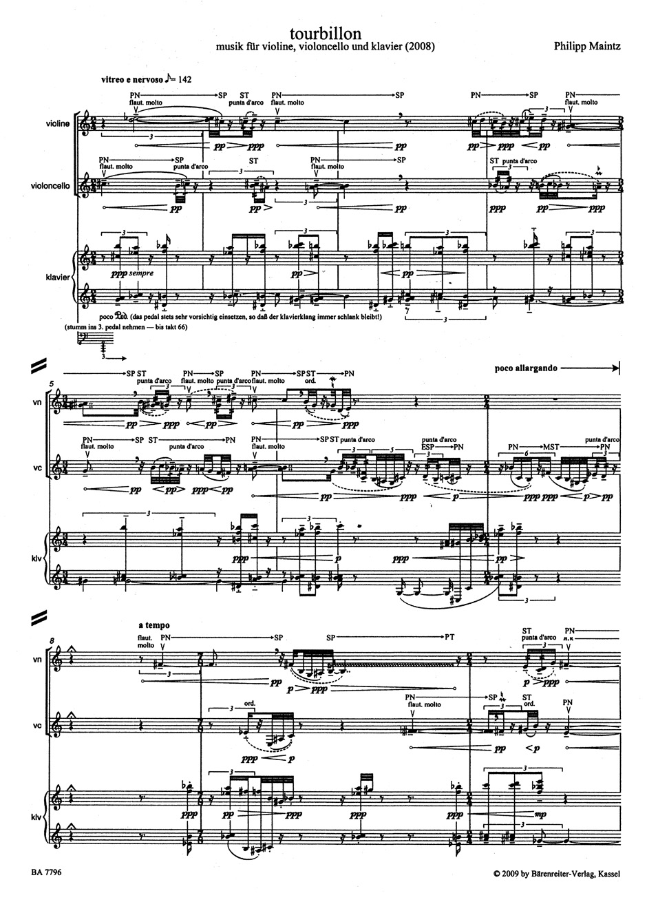 Anderes Coverbild tourbillon. musik für violine, violoncello und klavier (2008)