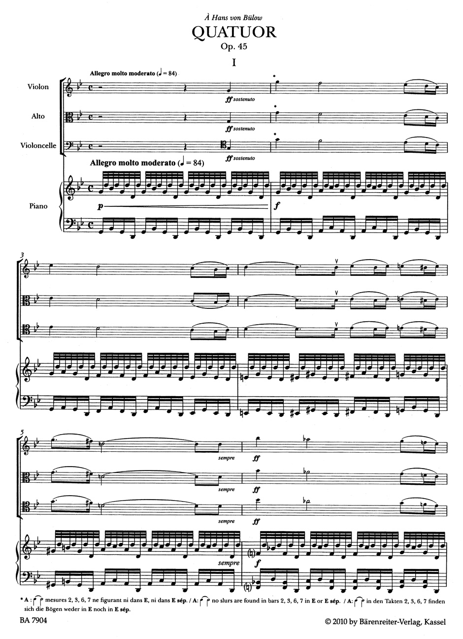 Anderes Coverbild Klavierquartett g-Moll op. 45 N 92