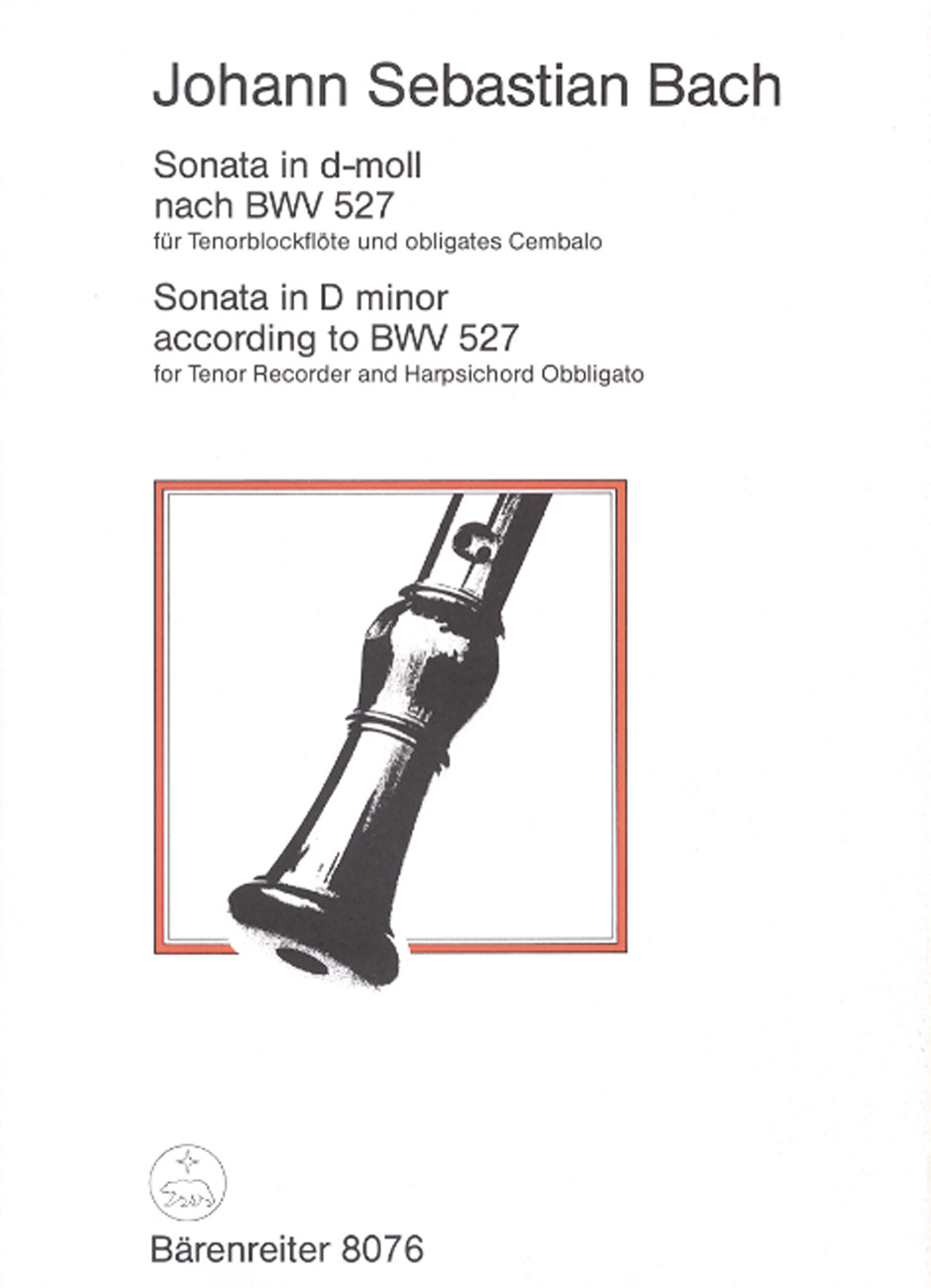 Vorderes Coverbild Sonata für Tenorblockflöte und obligates Cembalo d-Moll BWV 527