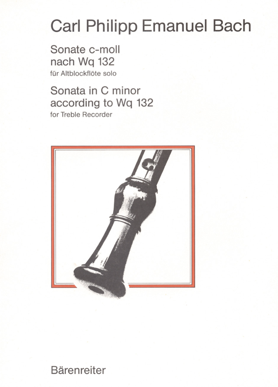 Vorderes Coverbild Sonate für Altblockflöte solo c-Moll Wq 132