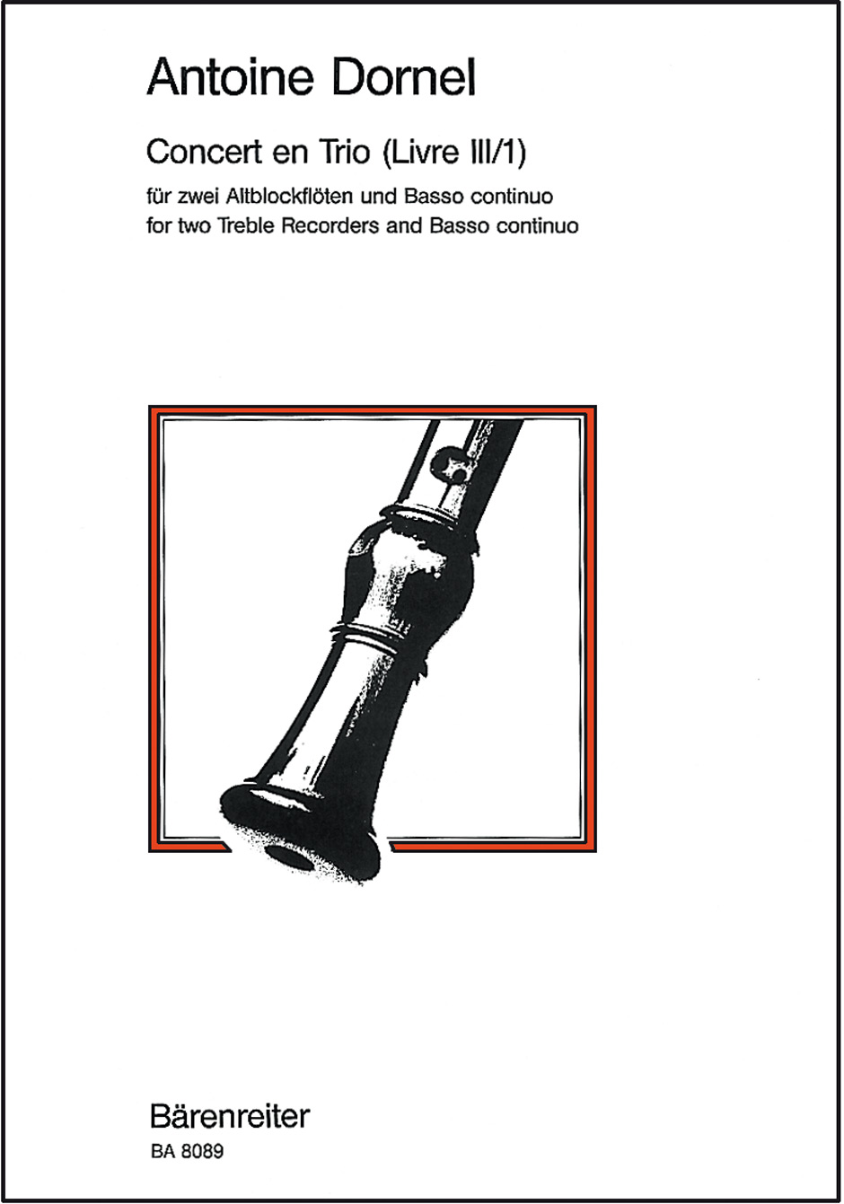 Vorderes Coverbild Concert en Trio (Livre III/1)