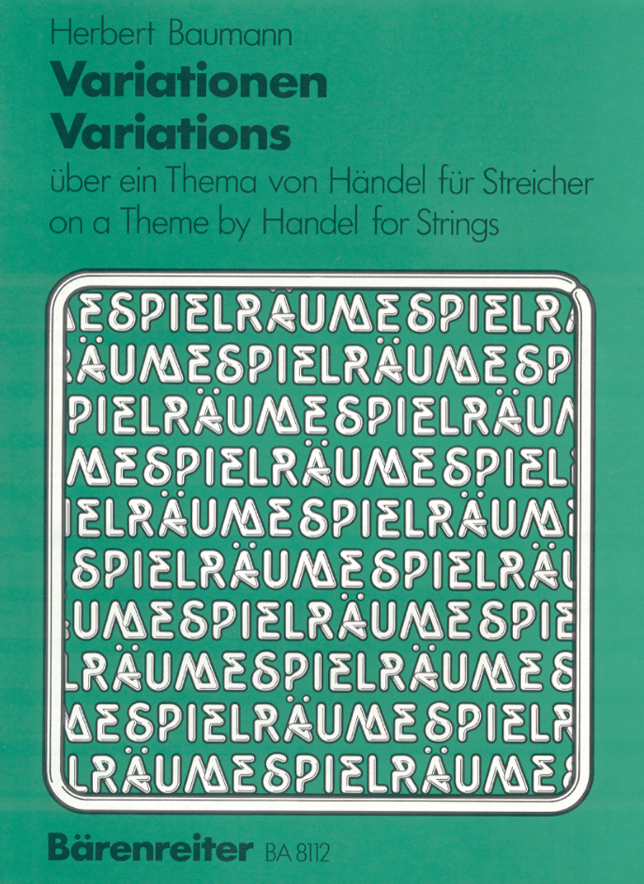 Vorderes Coverbild Variationen für Streicher (1985)