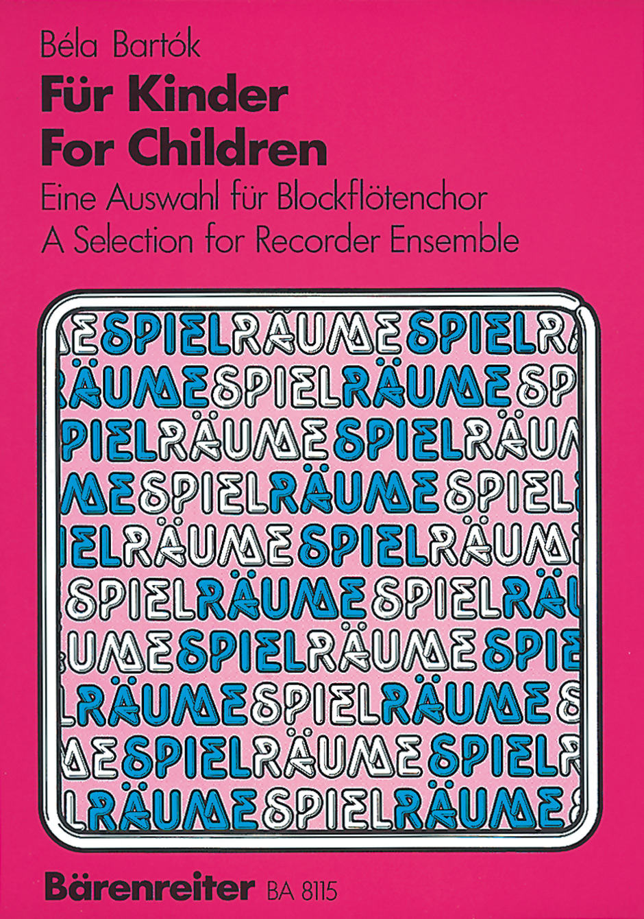 Vorderes Coverbild Für Kinder für fünfstimmigen Blockflötenchor