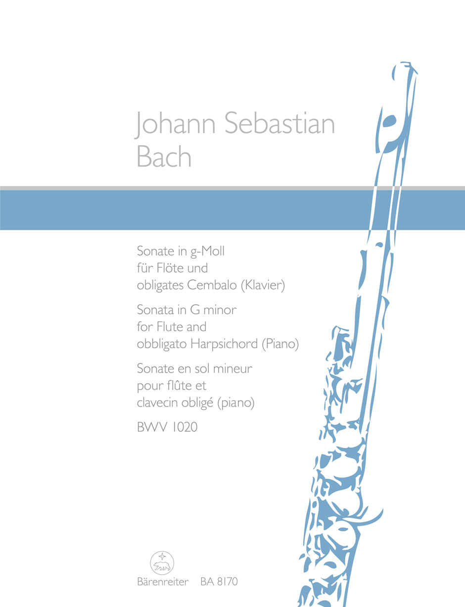 Vorderes Coverbild Sonate für Flöte und obligates Cembalo (Klavier) g-Moll BWV 1020