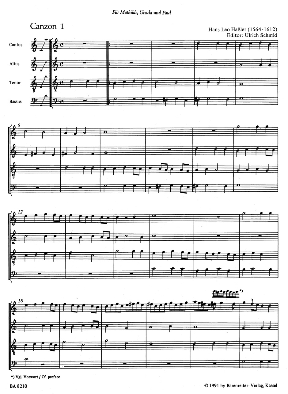 Anderes Coverbild Instrumentalkanzonen zu vier Stimmen