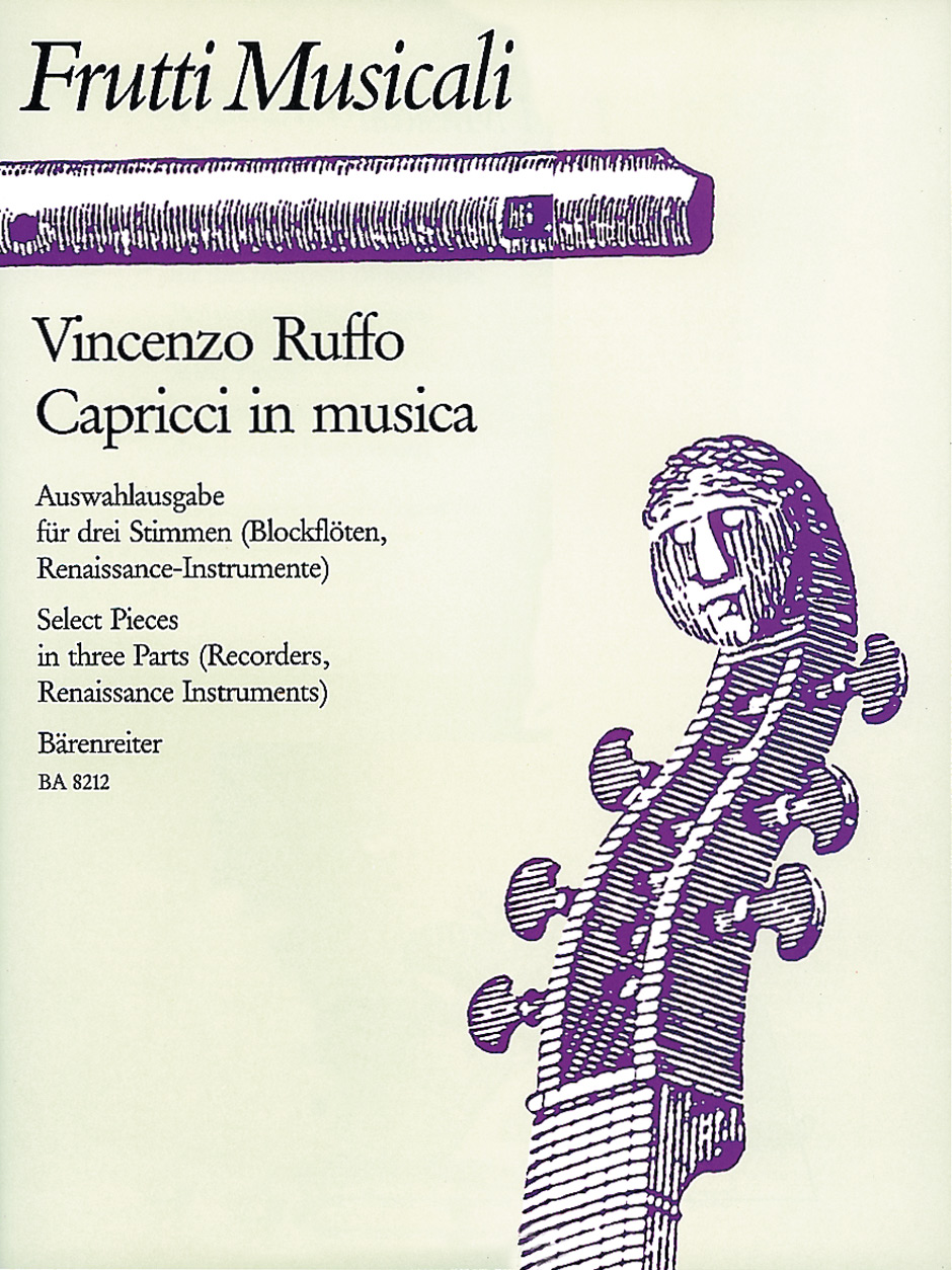 Vorderes Coverbild Capricci in musica für Blockflötenensemble Renaissance- oder andere Streich- und Blasinstrumente