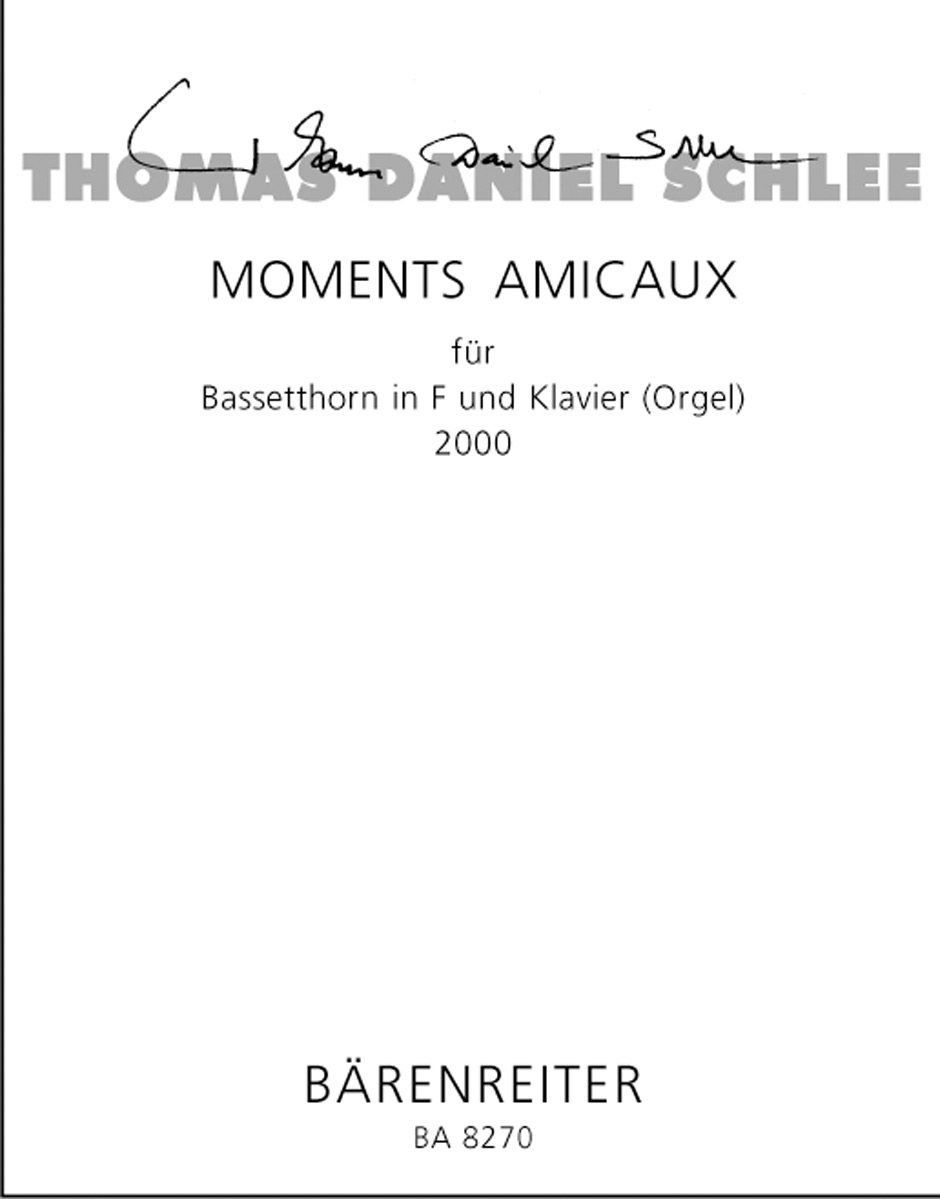 Vorderes Coverbild Moments Amicaux für Bassetthorn in F und Klavier (Orgel) op. 50a (2000)