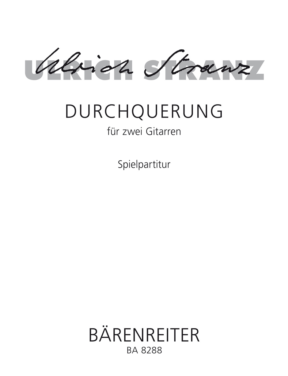 Vorderes Coverbild Durchquerung für zwei Gitarren (1997)