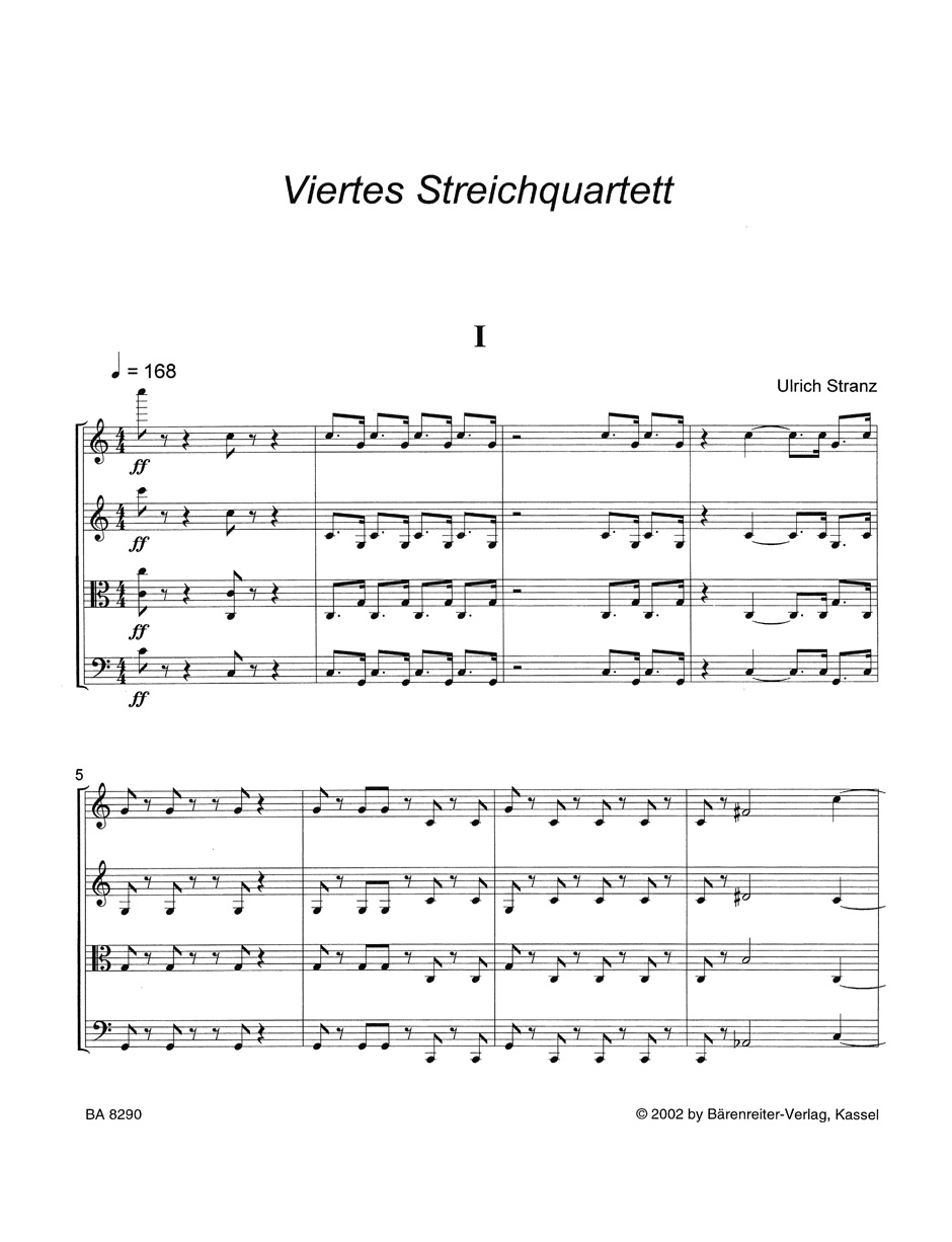 Anderes Coverbild Viertes Streichquartett (2000)