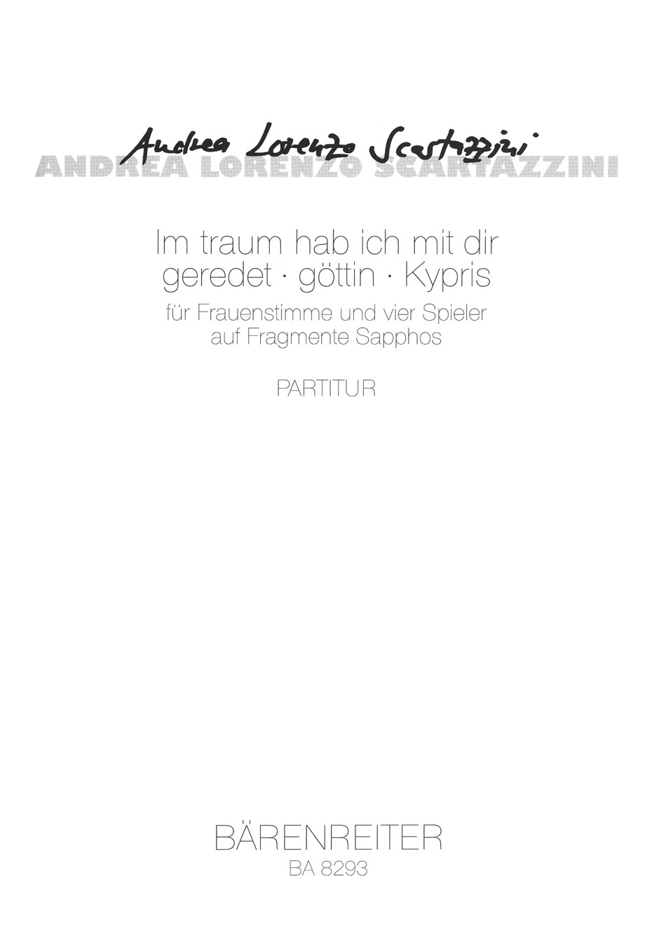 Vorderes Coverbild Im traum hab ich mit dir geredet - göttin - Kypris (1999)