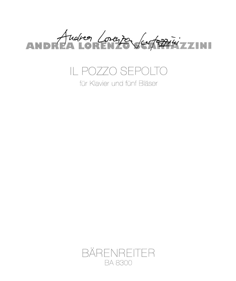 Vorderes Coverbild Il pozzo sepolto für Klavier und fünf Bläser (1998)
