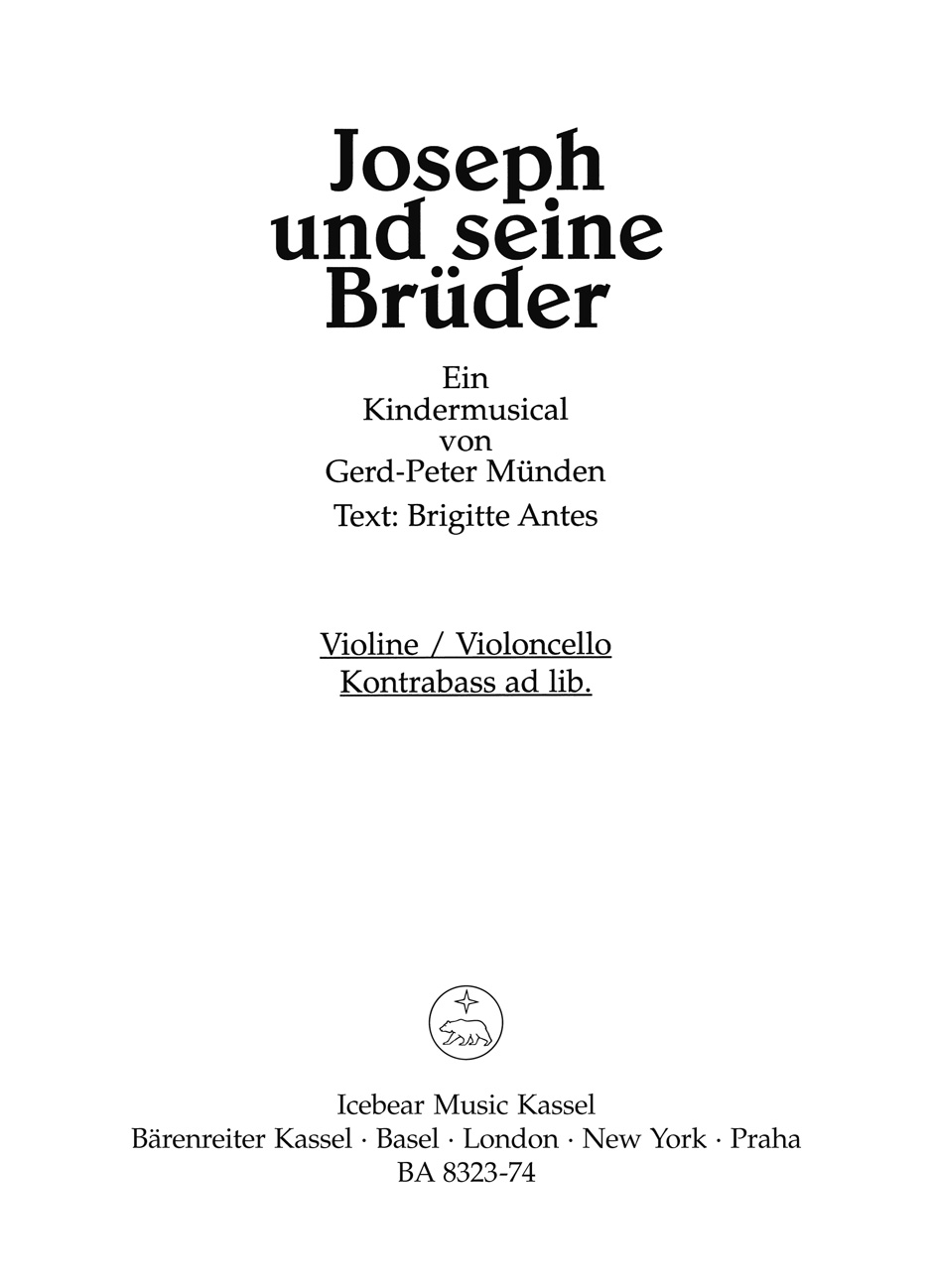 Vorderes Coverbild Joseph und seine Brüder