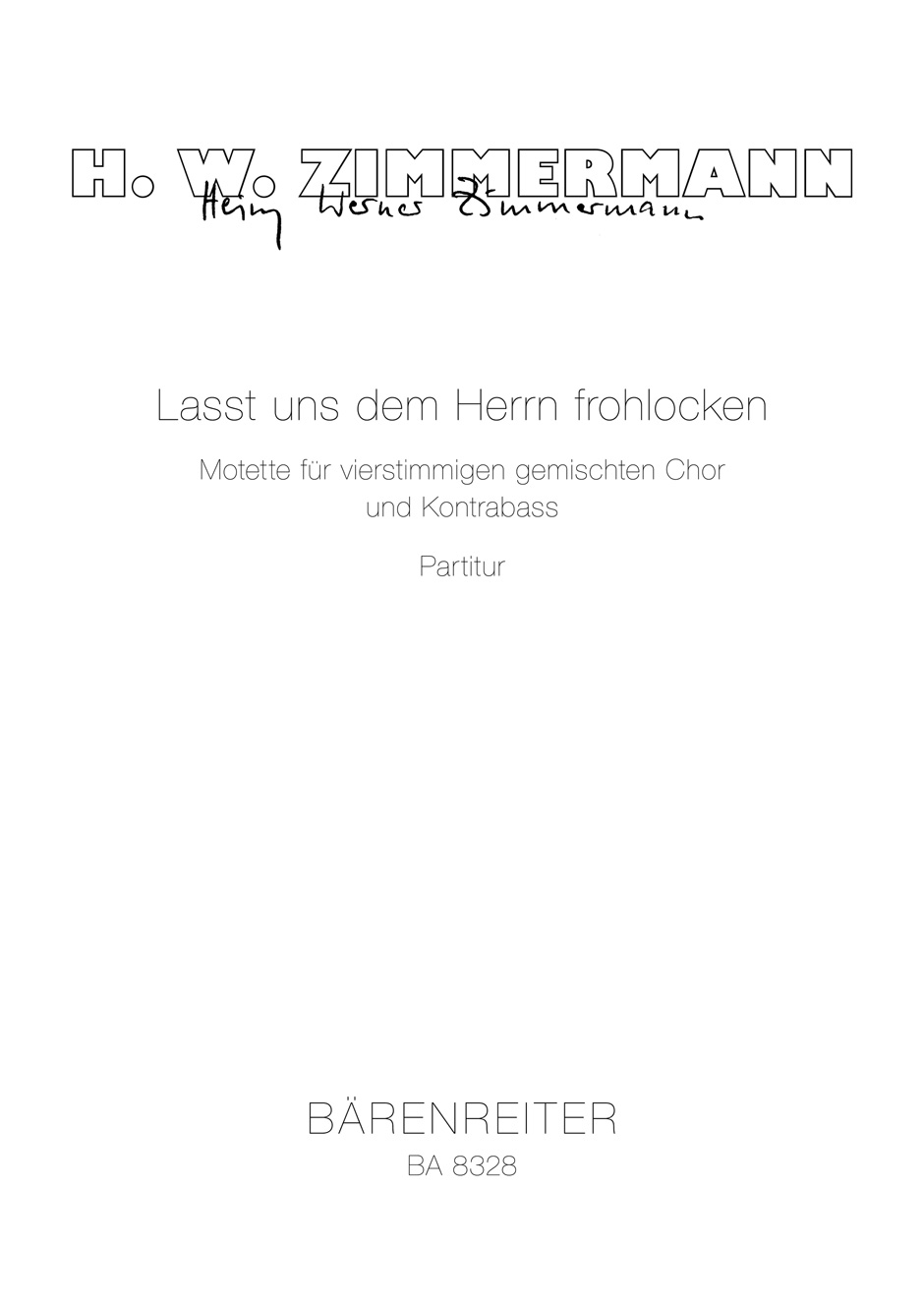 Vorderes Coverbild Lasst uns dem Herrn frohlocken