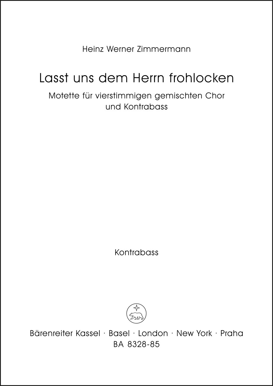 Vorderes Coverbild Lasst uns dem Herrn frohlocken
