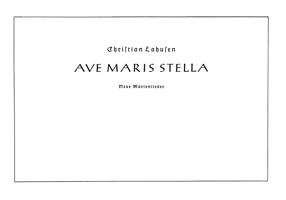 Vorderes Coverbild Ave Maris Stella