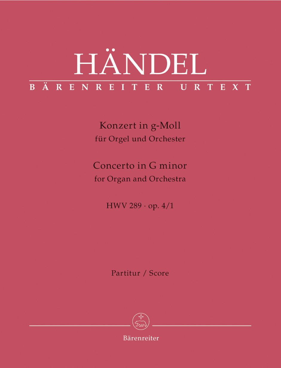 Vorderes Coverbild Konzert für Orgel und Orchester g-Moll op. 4/1 HWV 289