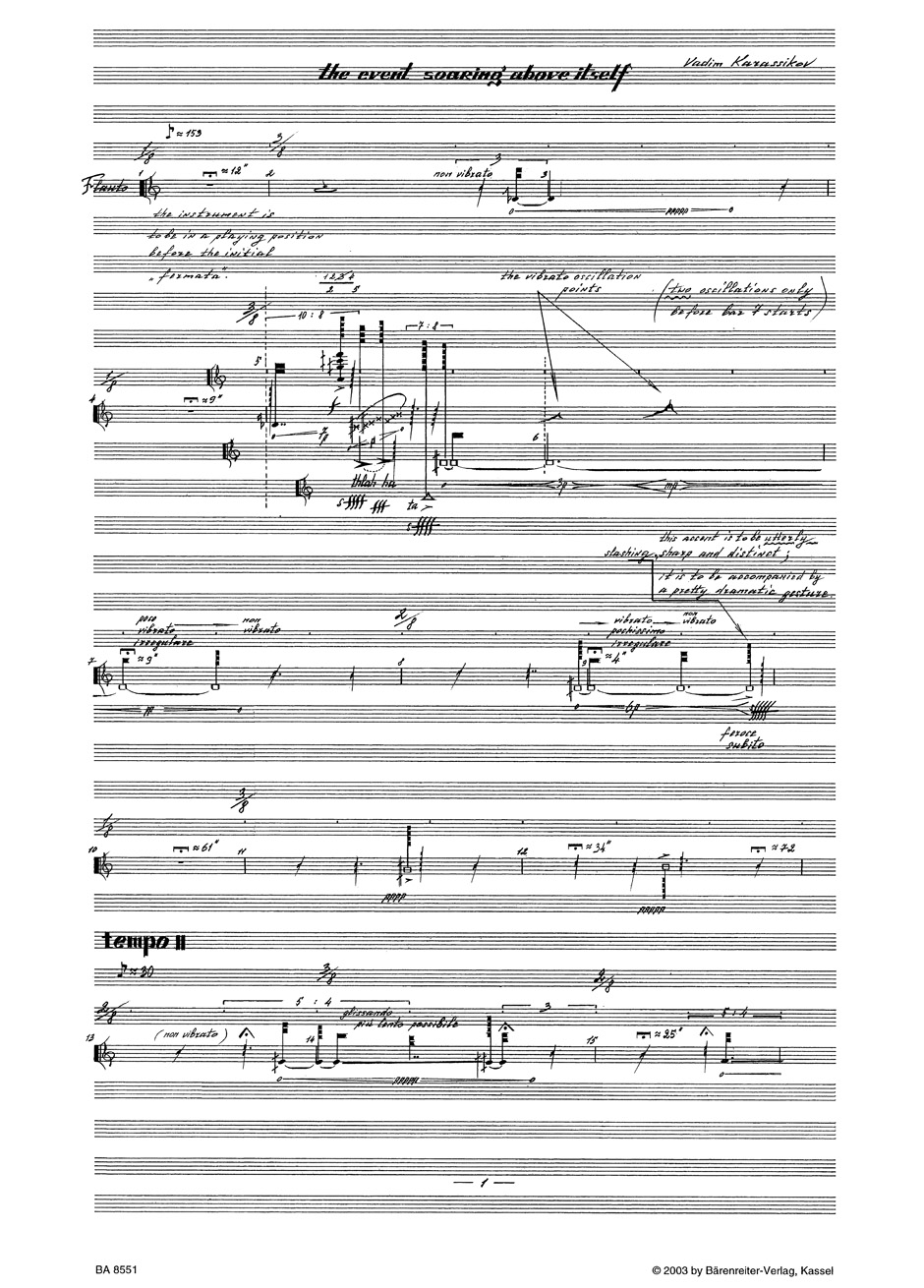 Anderes Coverbild the event soaring above itself for flute solo (2000)