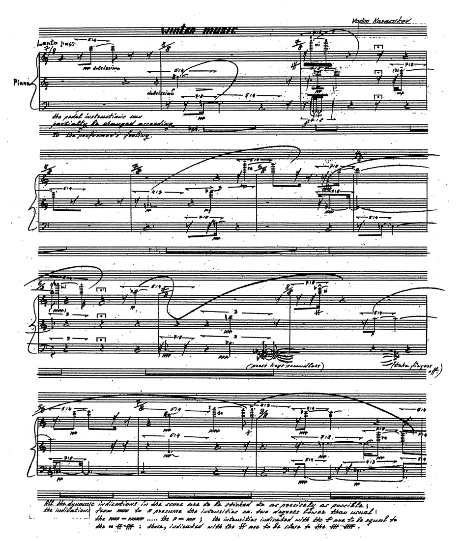 Anderes Coverbild winter music for piano solo (1995)