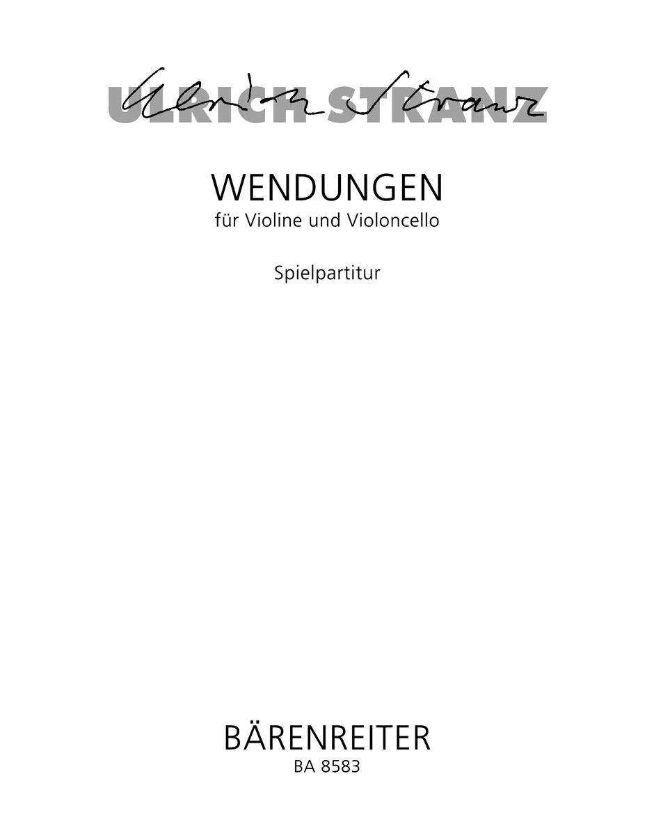 Vorderes Coverbild Wendungen für Violine und Violoncello (1971)