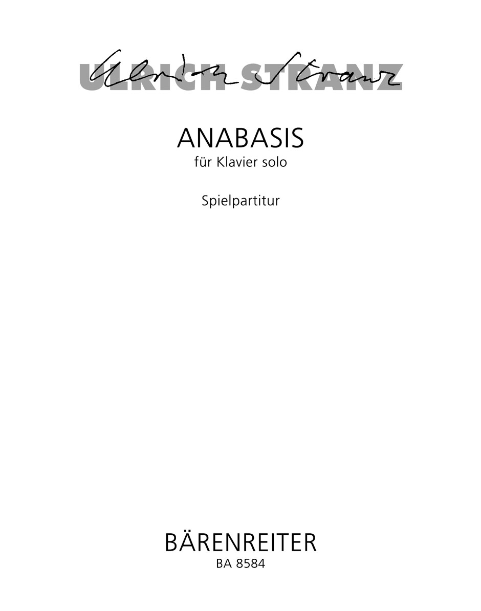 Vorderes Coverbild Anabasis für Klavier solo (1970)