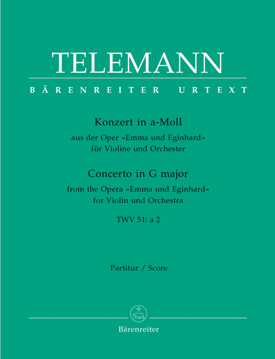 Vorderes Coverbild Konzert für Violine und Orchester a-Moll TWV 51:a2