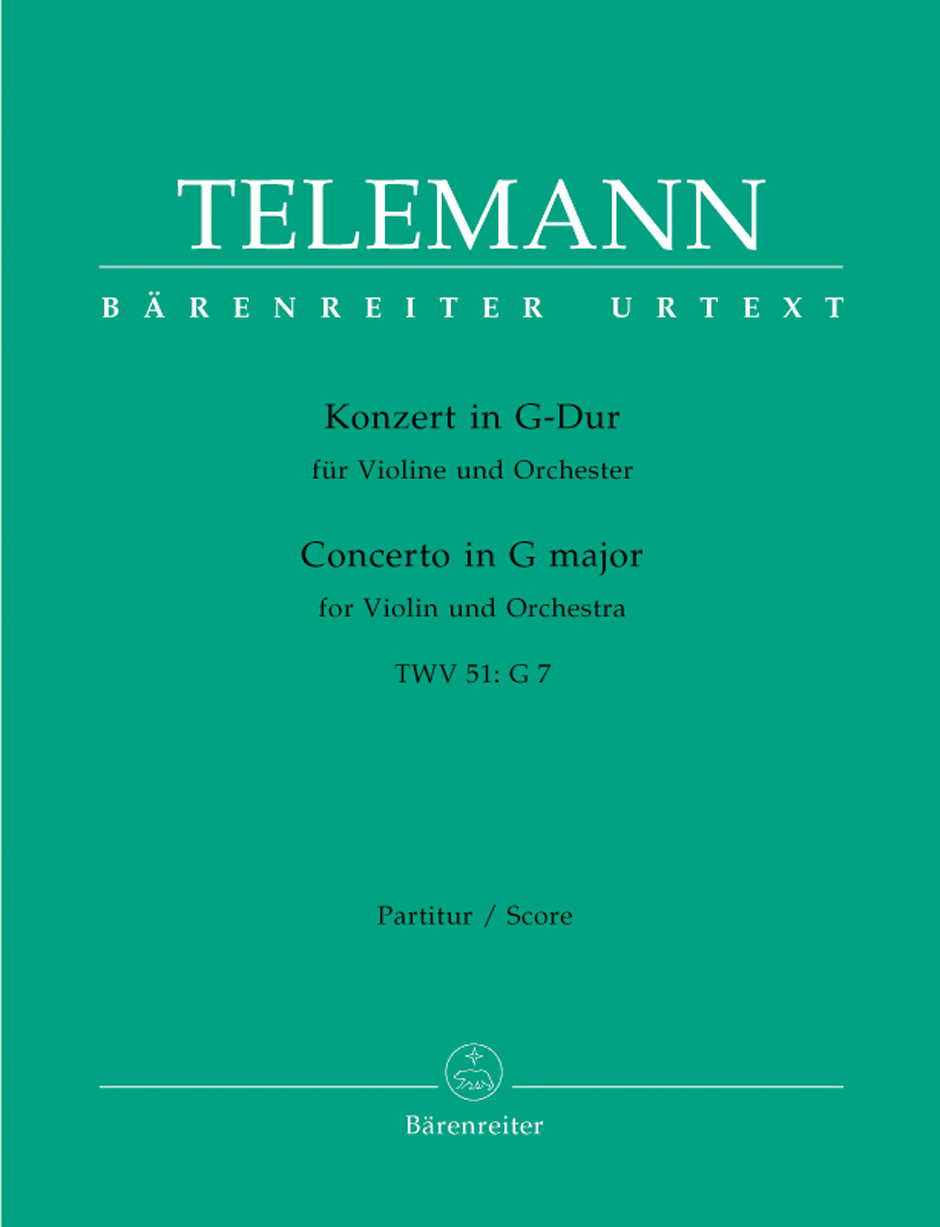 Vorderes Coverbild Konzert für Violine und Orchester G-Dur TWV 51:G7