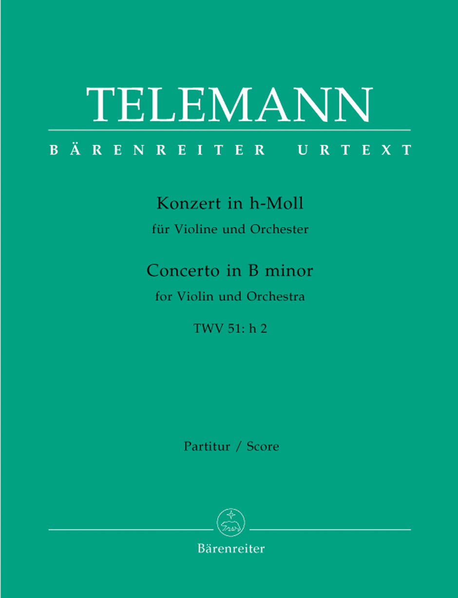 Vorderes Coverbild Konzert für Violine und Orchester h-Moll TWV 51:h2