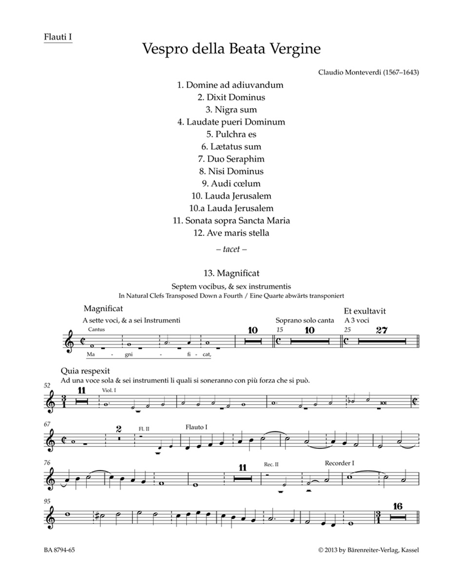 Vorderes Coverbild Vespro della Beata Vergine "Marienvesper"