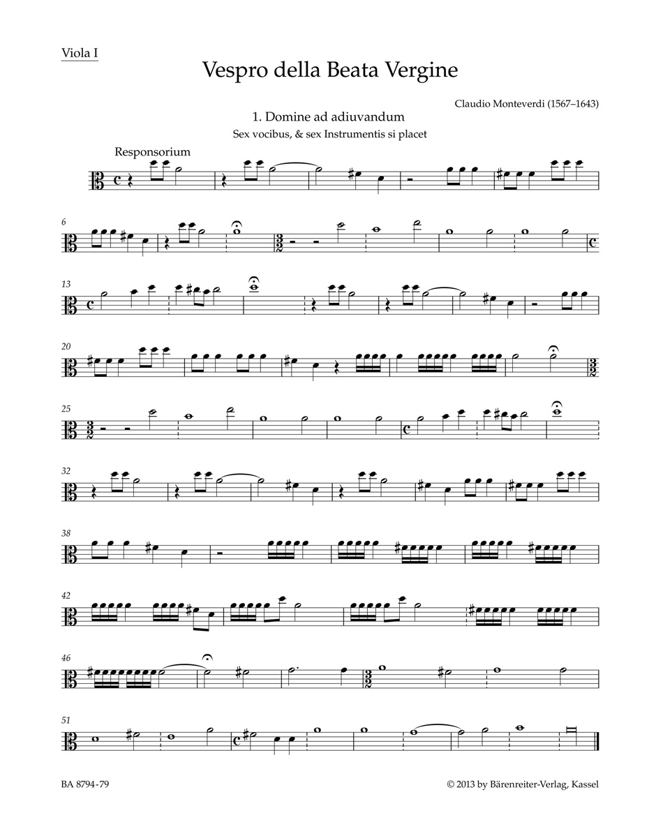 Vorderes Coverbild Vespro della Beata Vergine "Marienvesper"