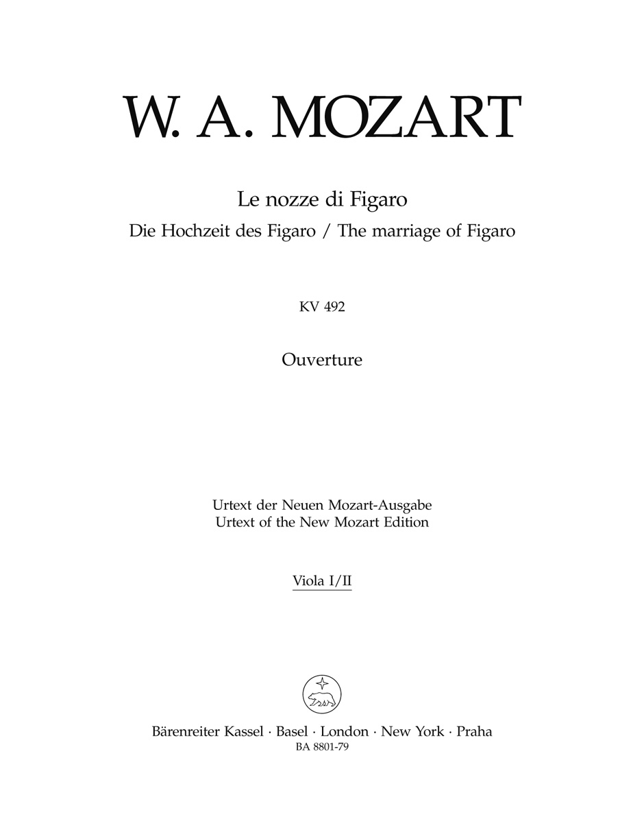 Vorderes Coverbild Le nozze di Figaro KV 492