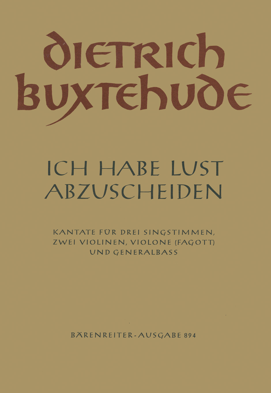 Vorderes Coverbild Ich habe Lust abzuscheiden BuxWV 46