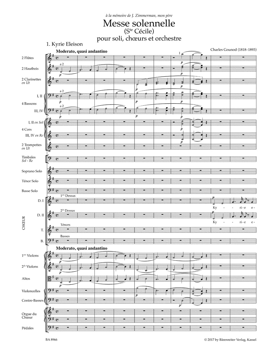 Anderes Coverbild Messe solennelle (Ste Cécile) für Soli, Chor und Orchester