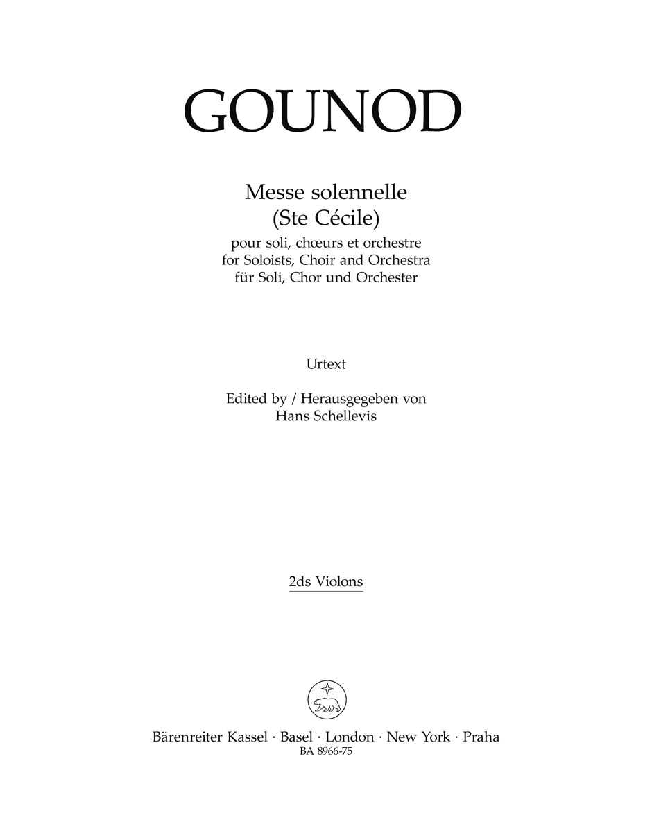 Vorderes Coverbild Messe solennelle (Ste Cécile) für Soli, Chor und Orchester