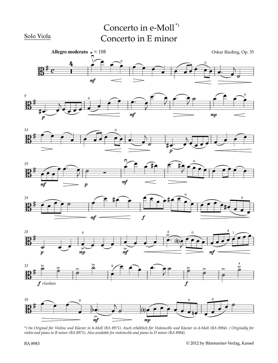 Anderes Coverbild Concerto h-Moll op. 35