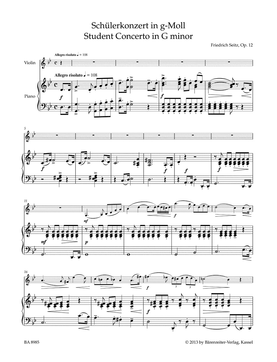 Anderes Coverbild Concerto g-Moll op. 12