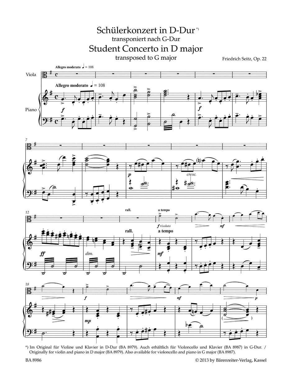 Anderes Coverbild Concerto D-Dur op. 22